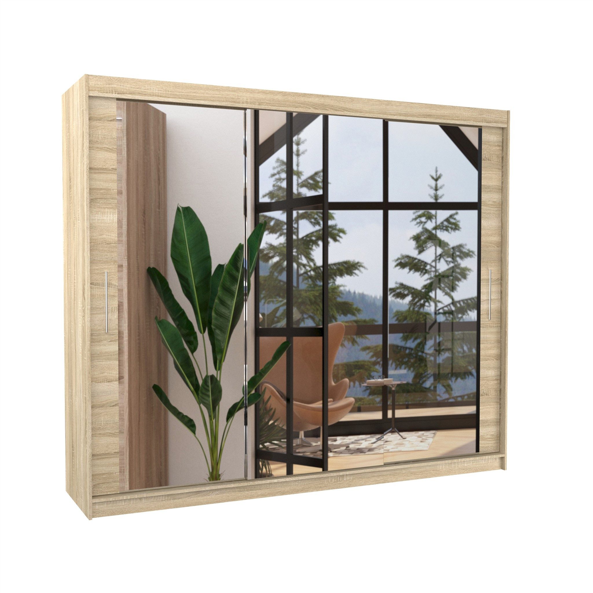Fun Möbel Schiebetürenschrank Schrank SHINE 250 x 215 x 58 cm
