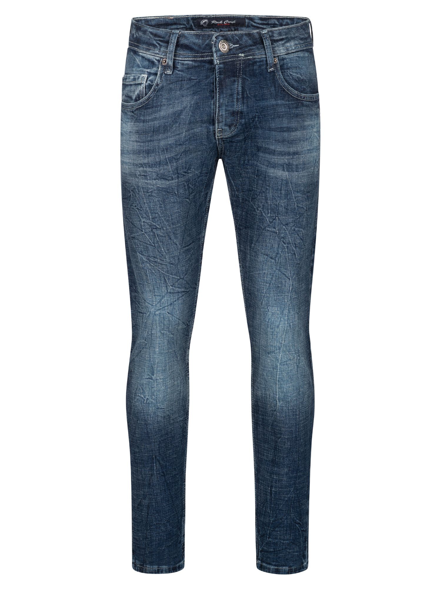 Regular-fit-Jeans Herren Jeans Stonewashed Blau RC-2408