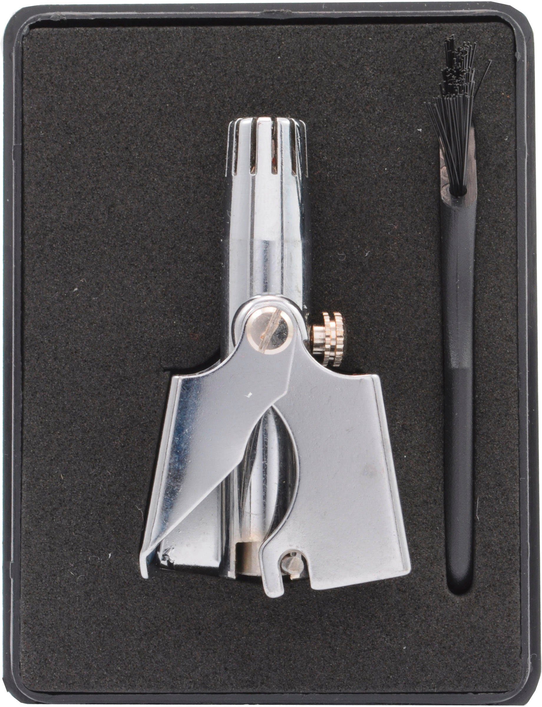 PFEILRING Nasen- und Ohrhaartrimmer Nasen- & Ohrhaarschneider, Einfache Anwendung, aus Stahl, mit Reiniger.