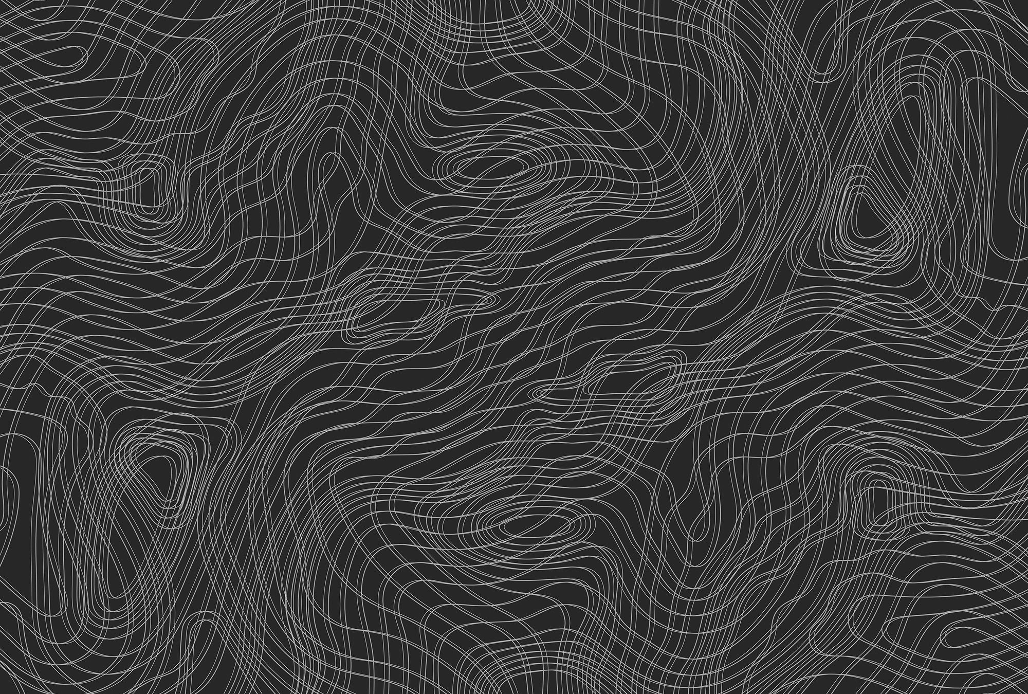 Architects Paper Fototapete Atelier 47 Chaotic Lines 2, glatt, geometrisch, (4 St), Vlies, Wand, Schräge, Decke weiß