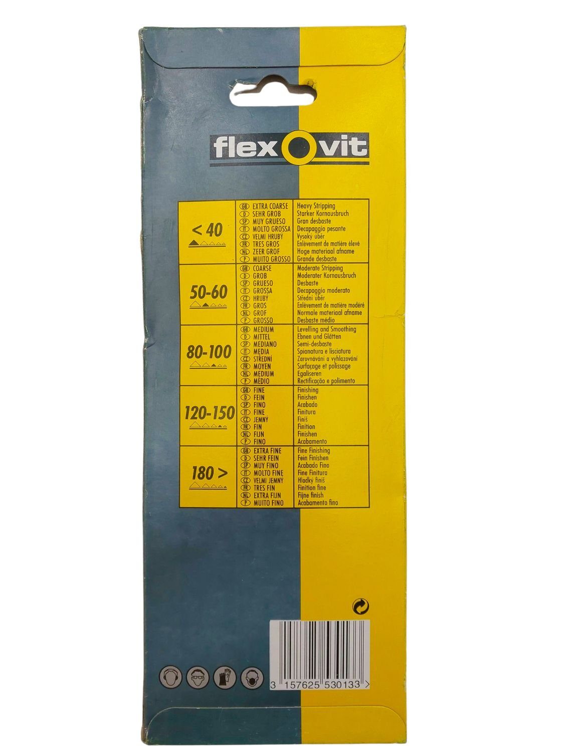 (10 flexovit 93mm Schwingschleifer STK Schleifpapier für x St) 10 Schleifpapier 120 230mm, Körnung