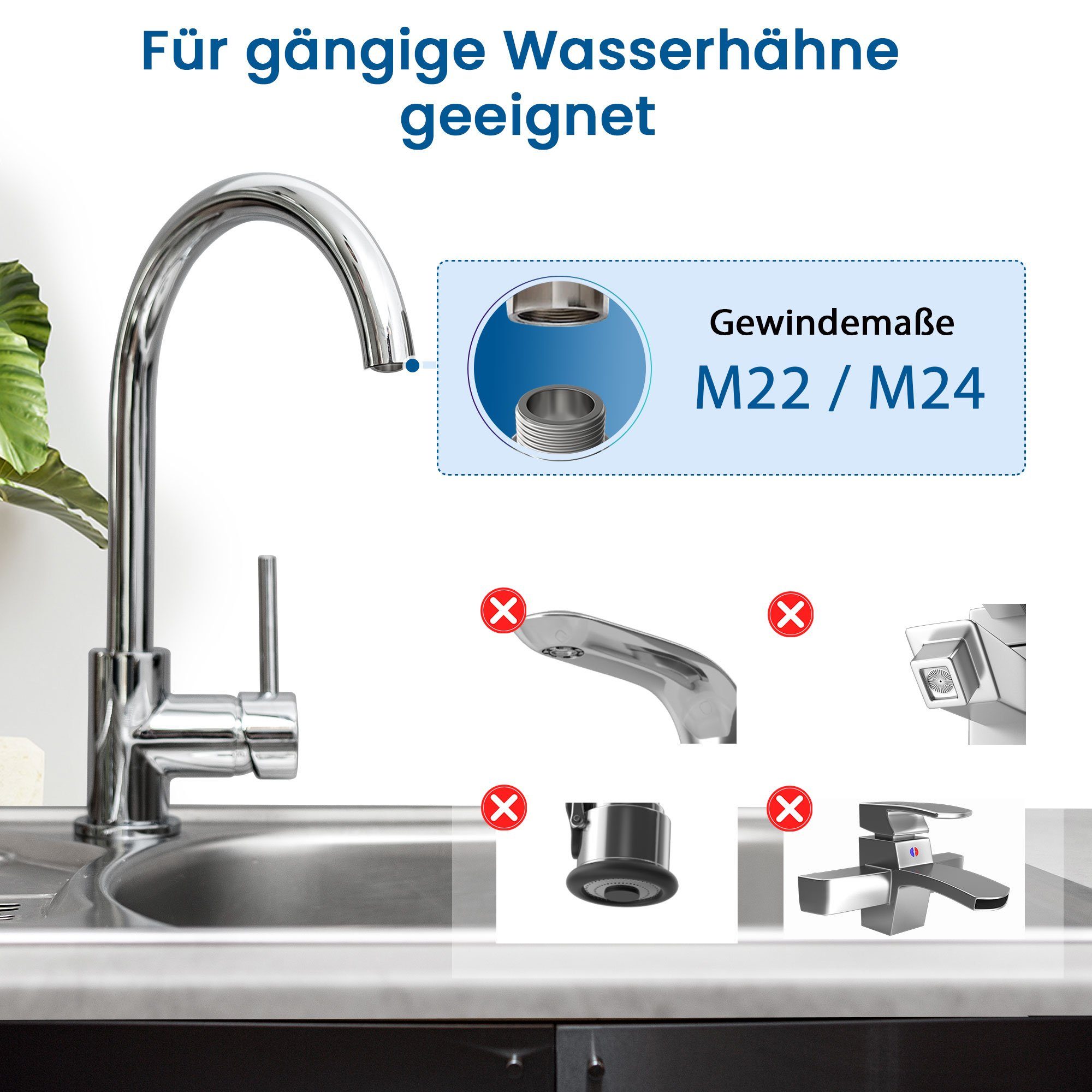 Wasserfilter deutsche mehrstufe Auftisch Filterung, Marke Simply, sanquell