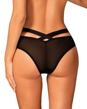 Obsessive Slip Panty Brasica schwarz mit Tüll elastisch (einzel, 1-St)