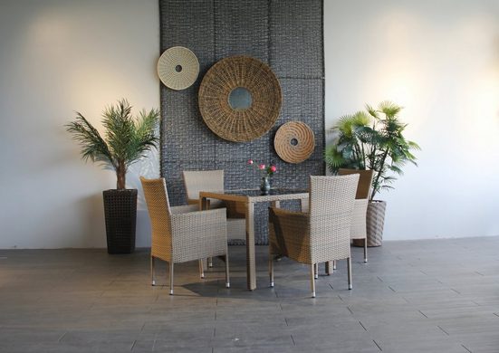 Ploß Gartenmöbelset »WINDSOR«, (5-tlg), vier Stühle und ein Tisch