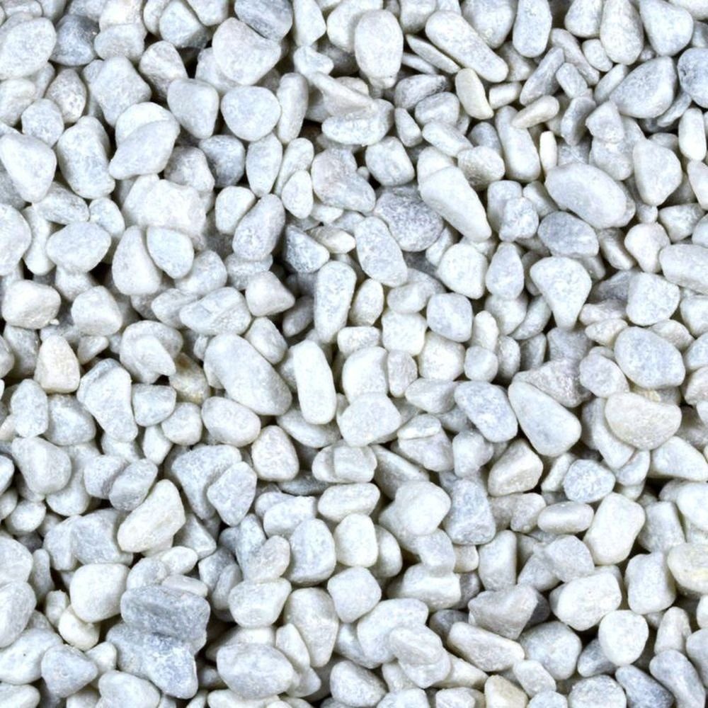 GarPet Kieselsteine Zierkies 25 kg Aquarium Carrara Weiß Garten Kies