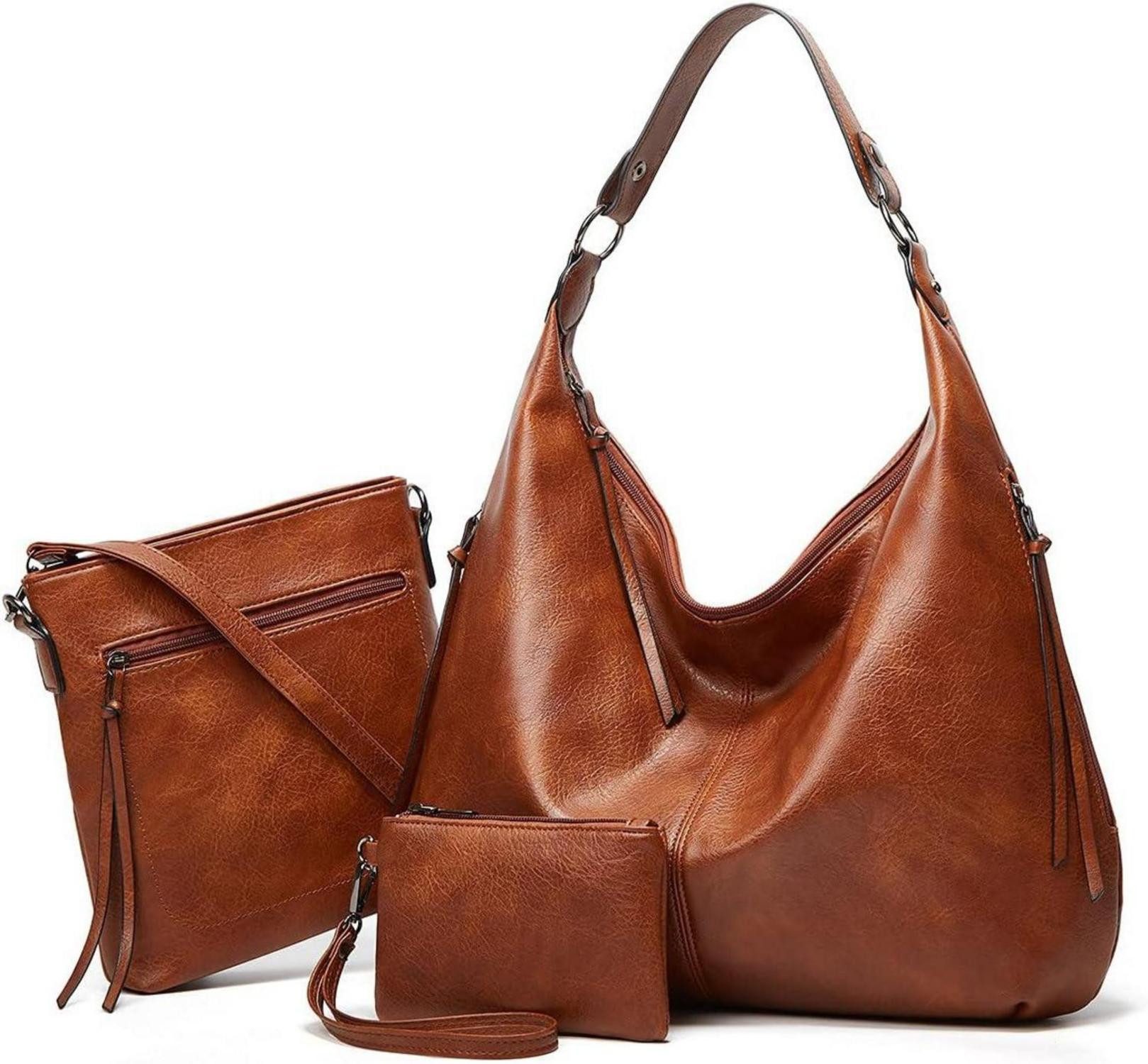 Handtasche Handtasche Damen Leder groß Set mit Geldbörse Shopper Hobo