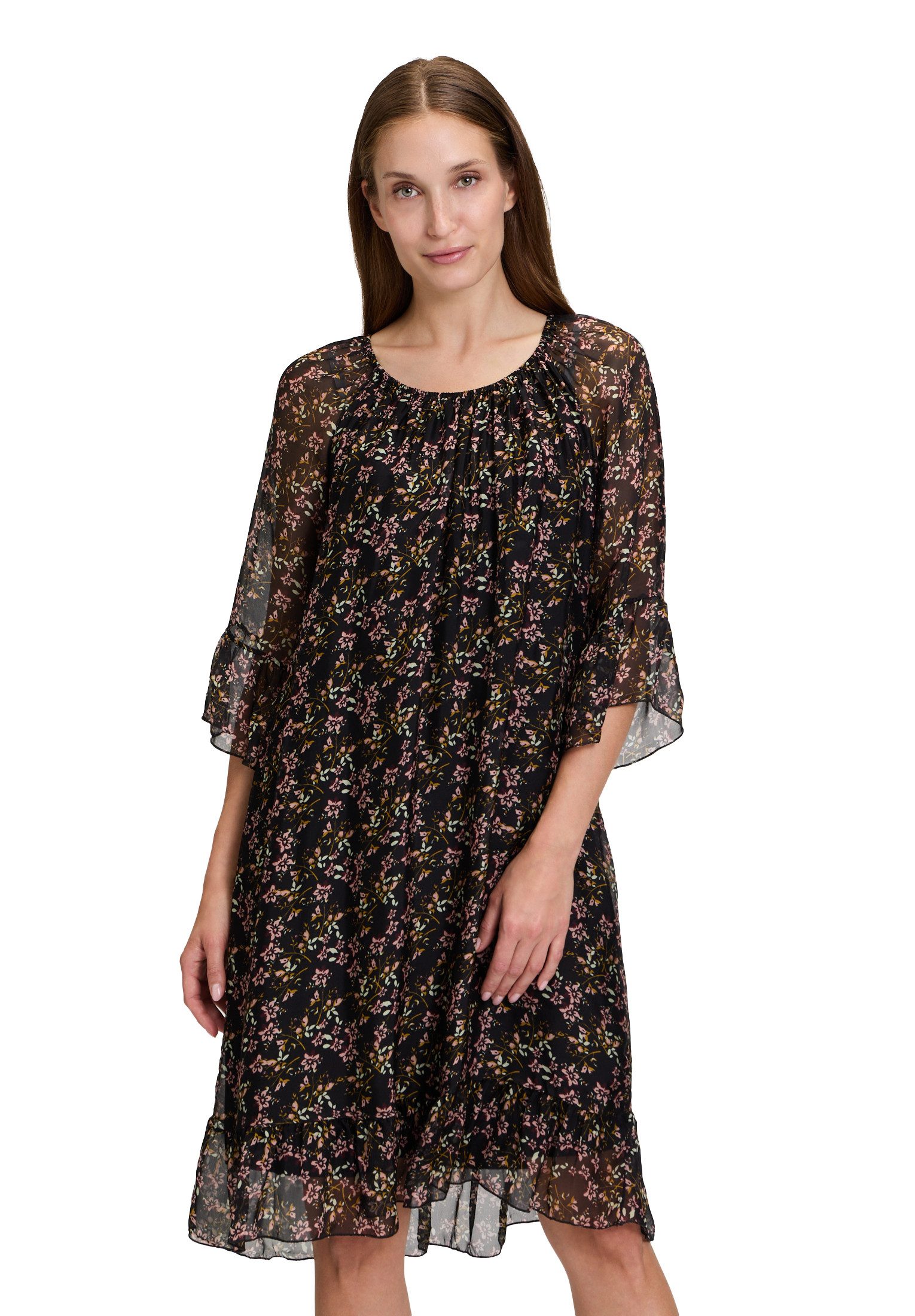 Cartoon Chiffonkleid Cartoon Chiffonkleid mit 3/4 Arm Material