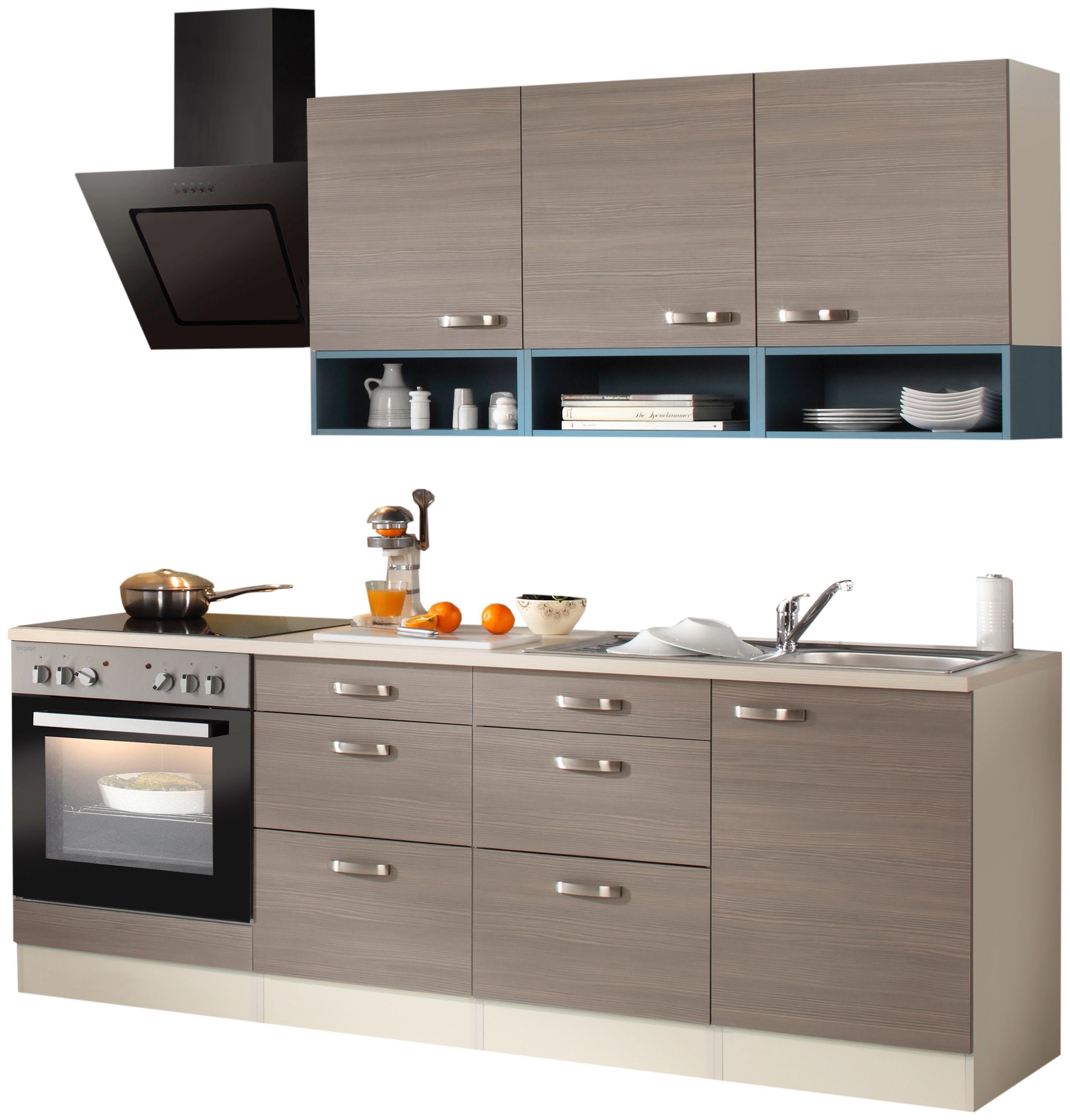 OPTIFIT Küchenzeile Vigo, mit E-Geräten, Breite 210 cm, Pflegeleichte  Oberfläche