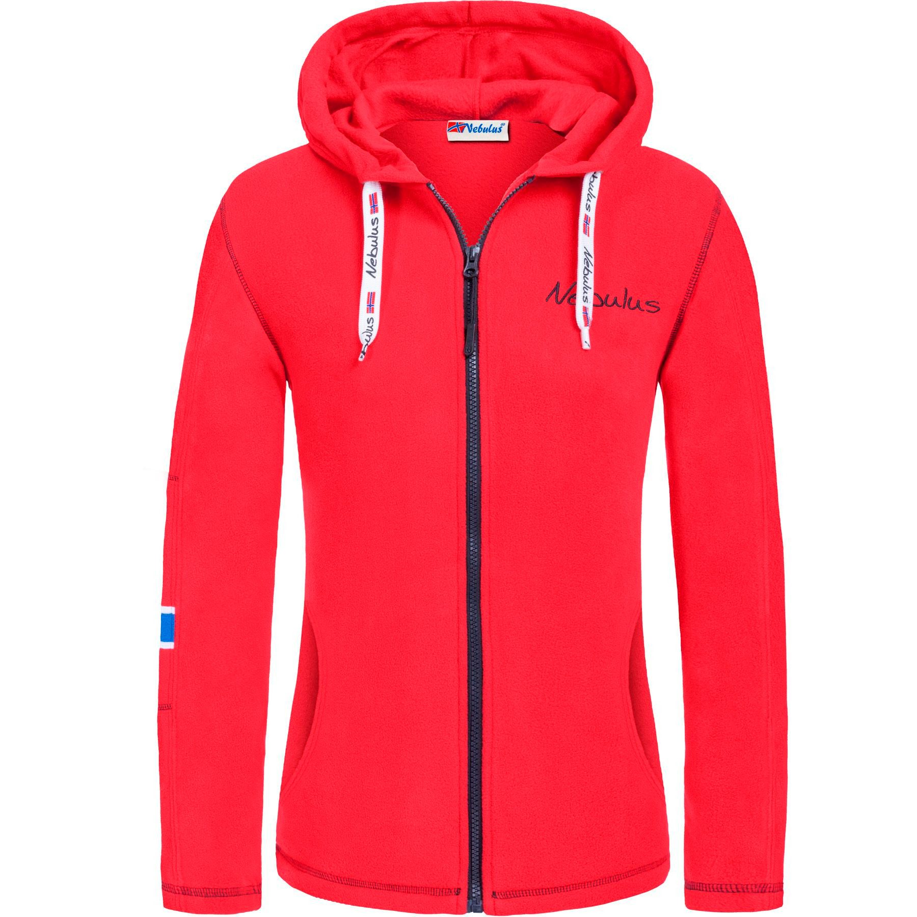 Nebulus Fleecejacke NORDAST, P6713 - Damen, rot-schwarz, XL/42