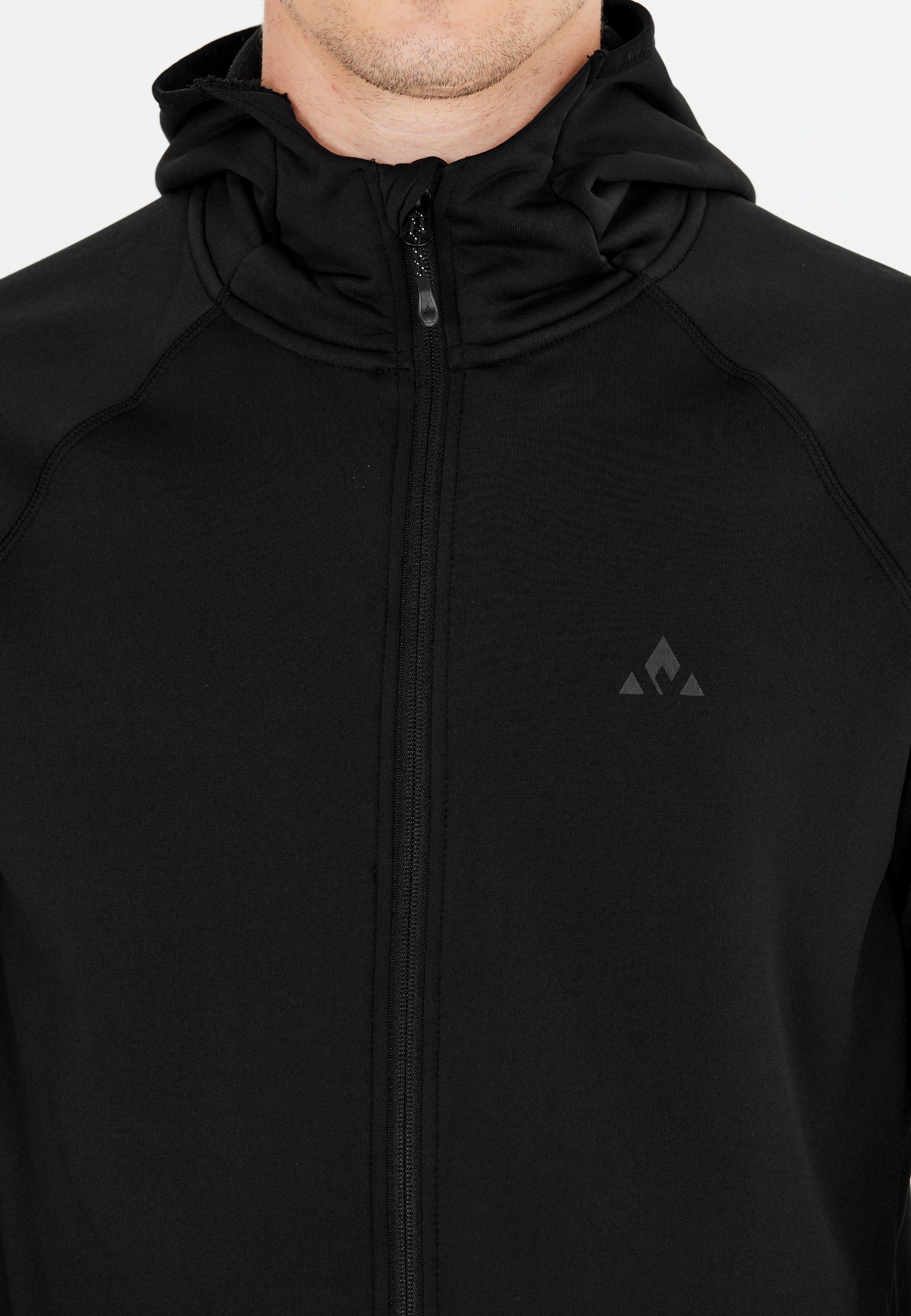 WHISTLER Fleecejacke Tracker schwarz mit praktischer Powerstretch und Kapuze