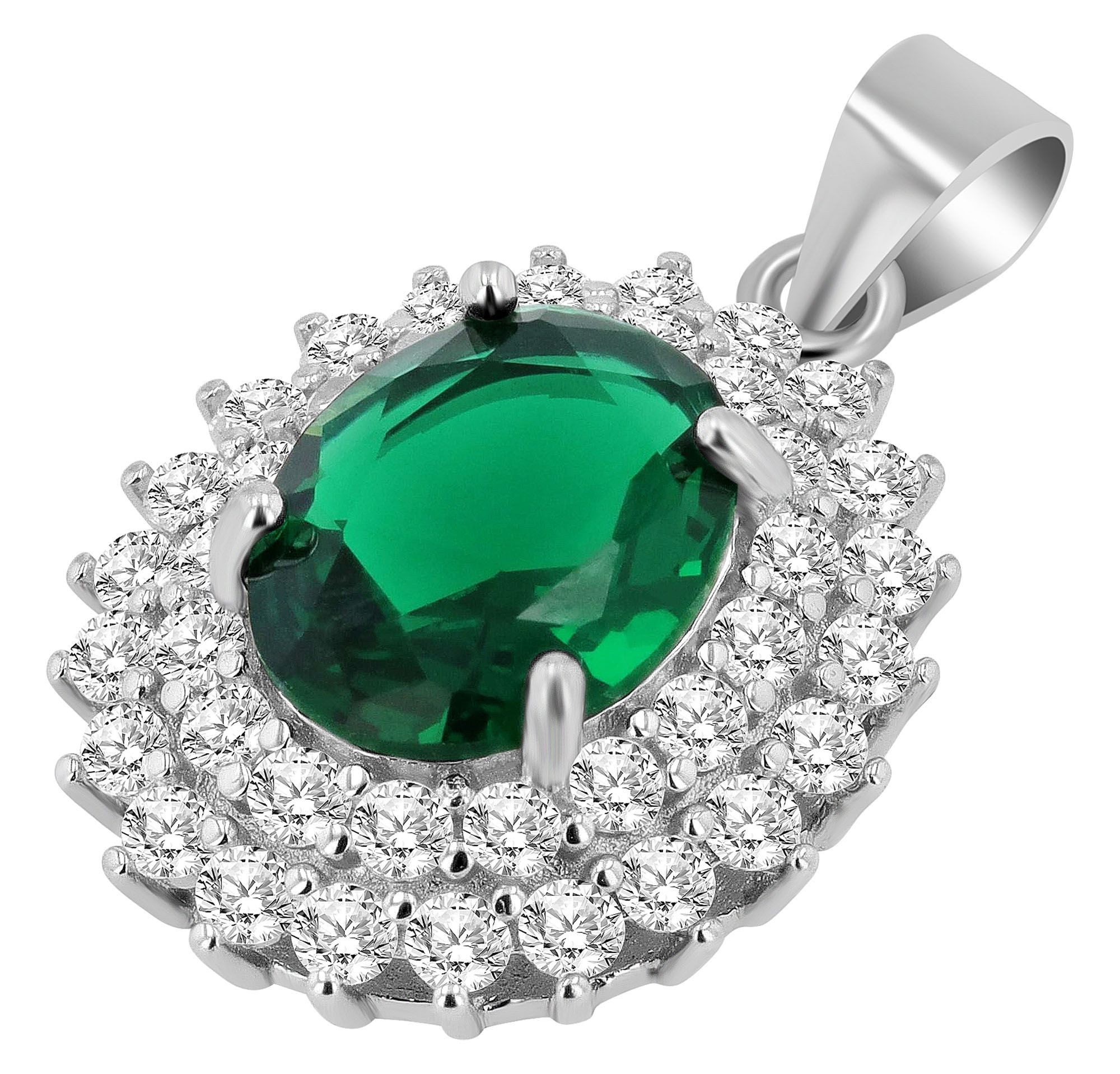 Kettenanhänger Anhänger aus 925 Silber mit Zirkonia