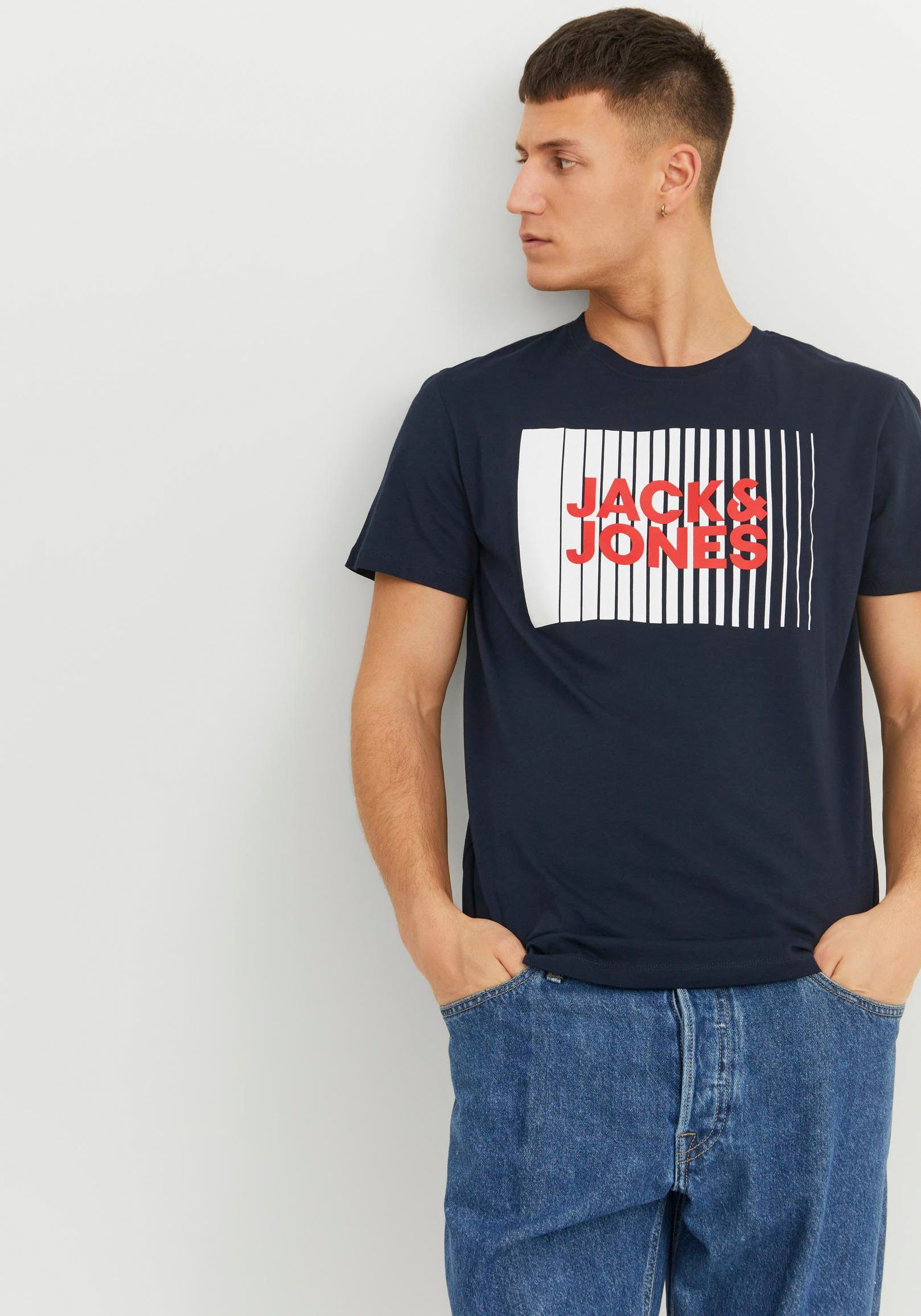 Jack & Jones Rundhalsshirt SS Navy LOGO NOOS JJECORP TEE PLAY Blazer O-NECK