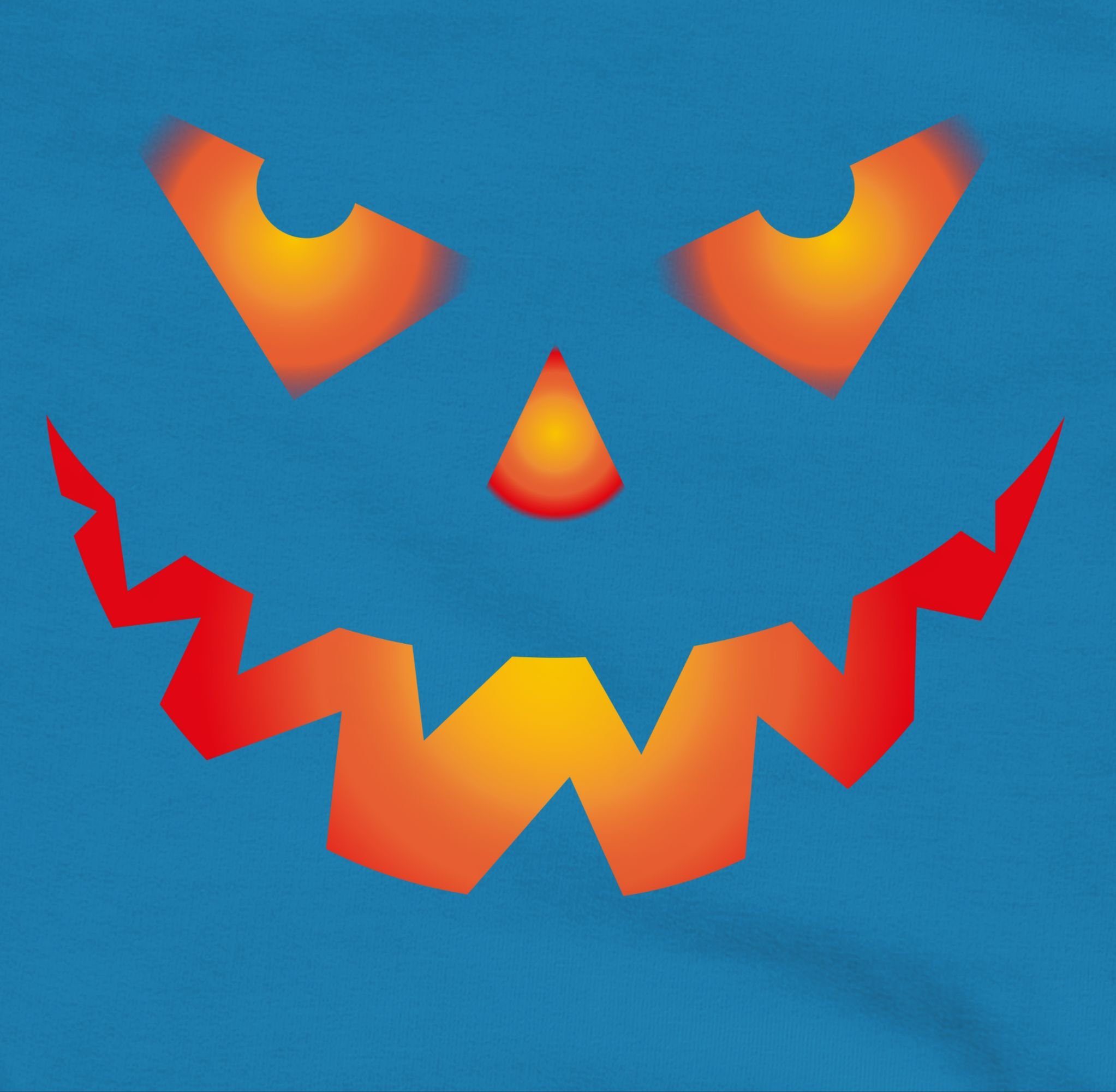 Halloween Kostüme Gesicht Kinder Kürbis für Halloween Shirtracer Böse 2 Kürbisgesicht Himmelblau Hoodie Gruseliger Gruselig