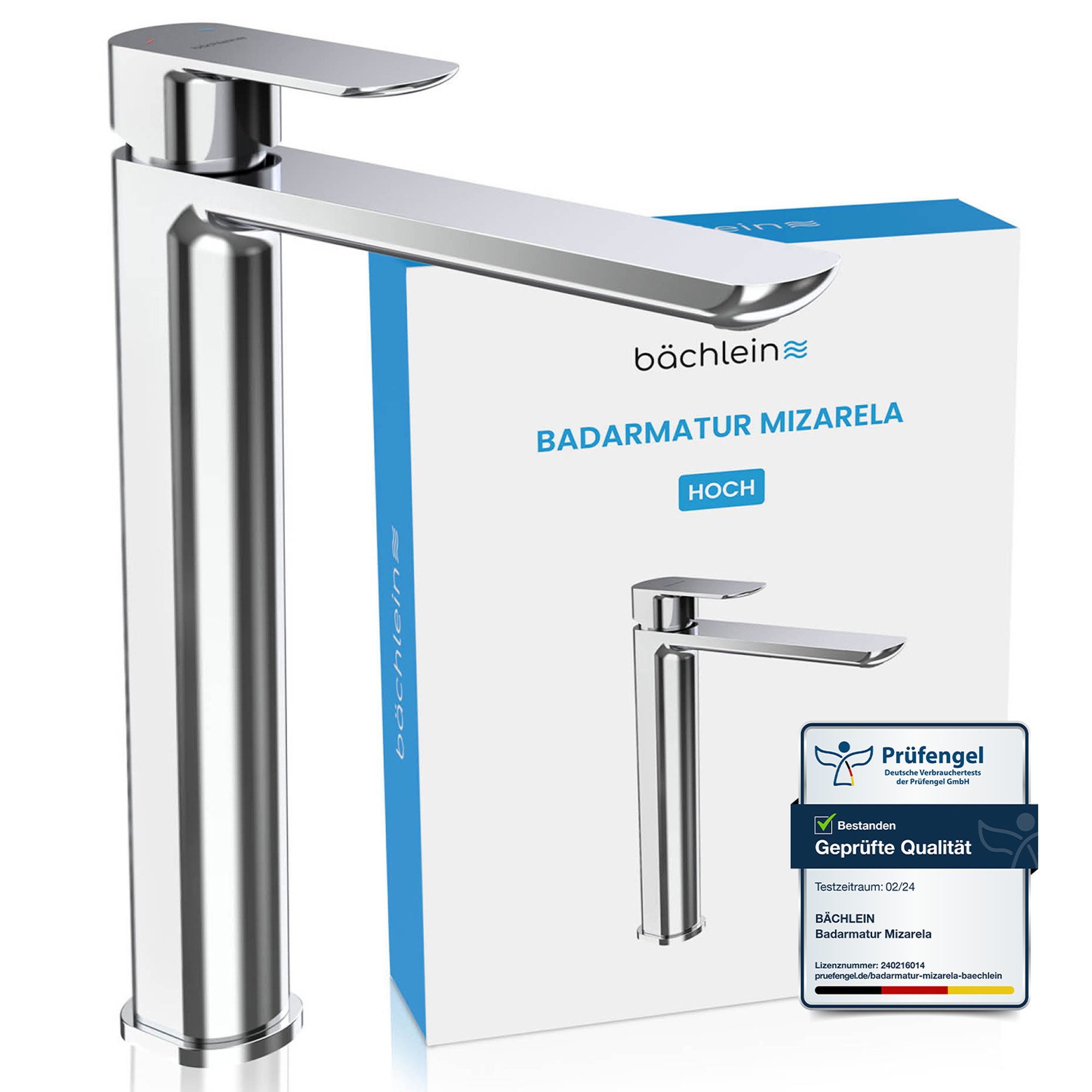 Bächlein Badarmatur Mizarela hoch - klassisches Design - ideal für Aufsatzw günstig online kaufen