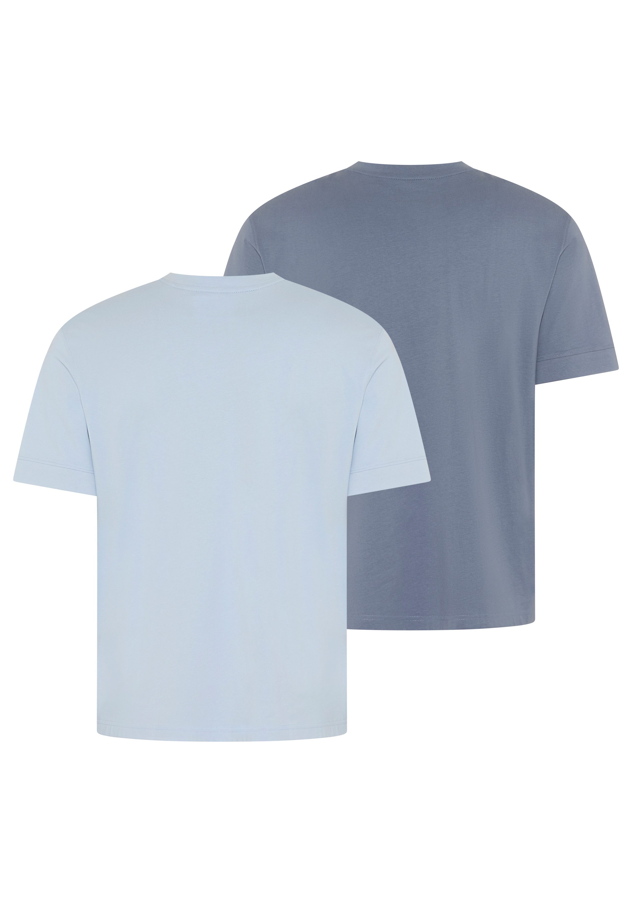 Man's World Plus Rundhalsshirt auch in Grosse Größen bis Gr. 7XL Ärmel-Fit (2er- Pack) Regular Fit, Kurzarm, mit Rundhalsausschnitt, bedruckt
