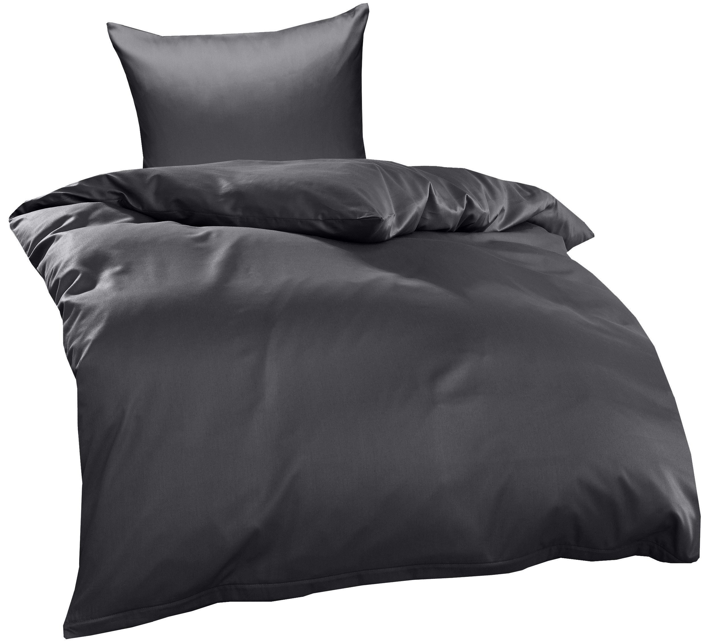 BETTWAESCHE-MIT-STIL Bettwäsche TENCEL™ Lyocell Bettwäsche uni einfarbig, Lyocell, 2 teilig