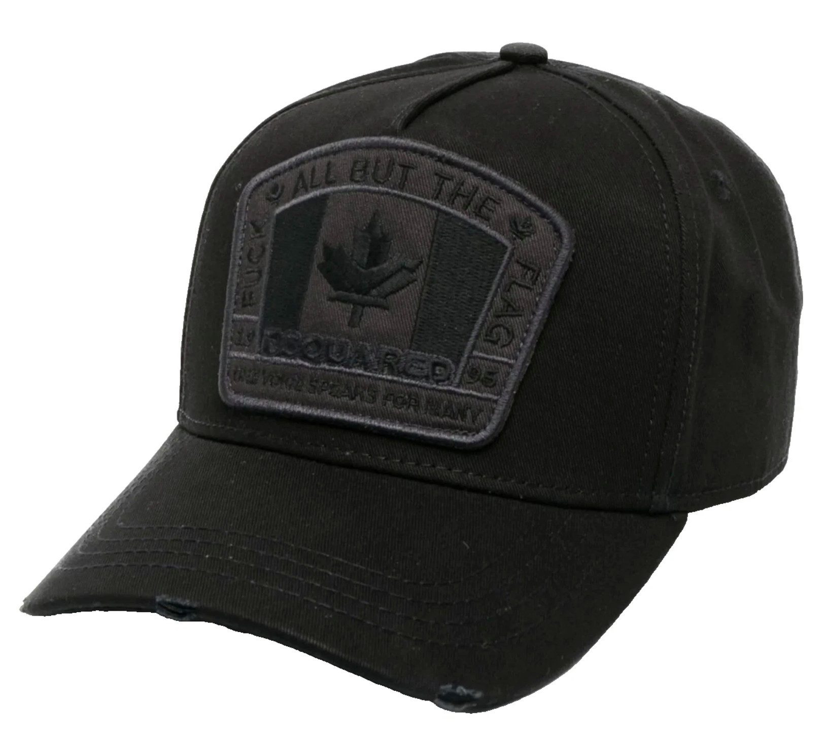 Dsquared2 Baseball Cap F*ck Flag Basecap Cap Logo Icon Mütze Basebalkappe Destroyed-Details für einen trendigen Look