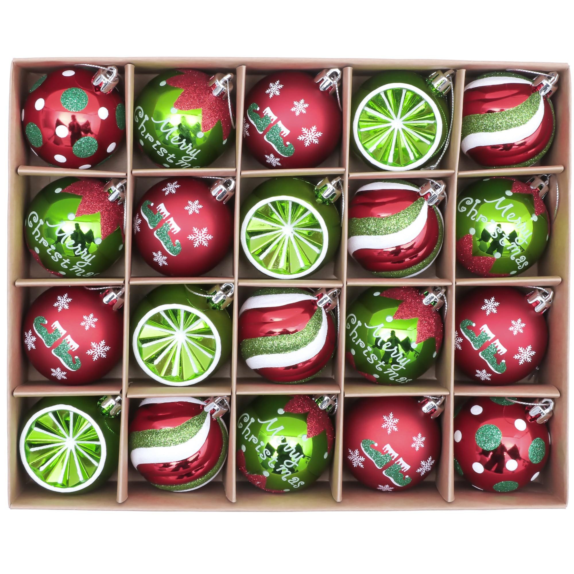 FOUORTUNATE-BEE Weihnachtsbaumkugel 20 Stück Weihnachtsbaumkugel Weihnachtskugeln (20 St), 6cm Christbaumkugeln Weihnachtsbaumschmuck Bruchsicher