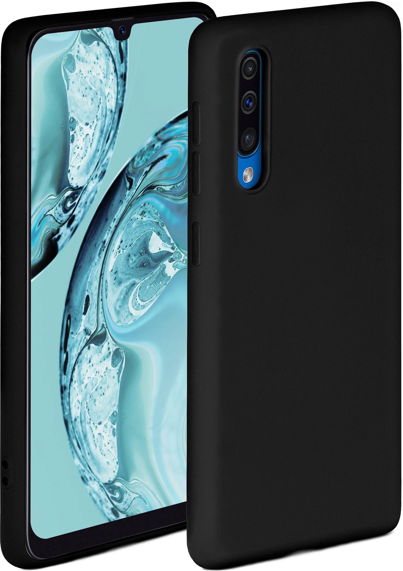 ONEFLOW Handyhülle Soft Case, Hülle aus Silikon, Schutzhülle Bumper, Backcover abdeckung, Silicon Handytasche, Silikonhülle, Schutz Cover, weiche Handyhülle - matt Schwarz