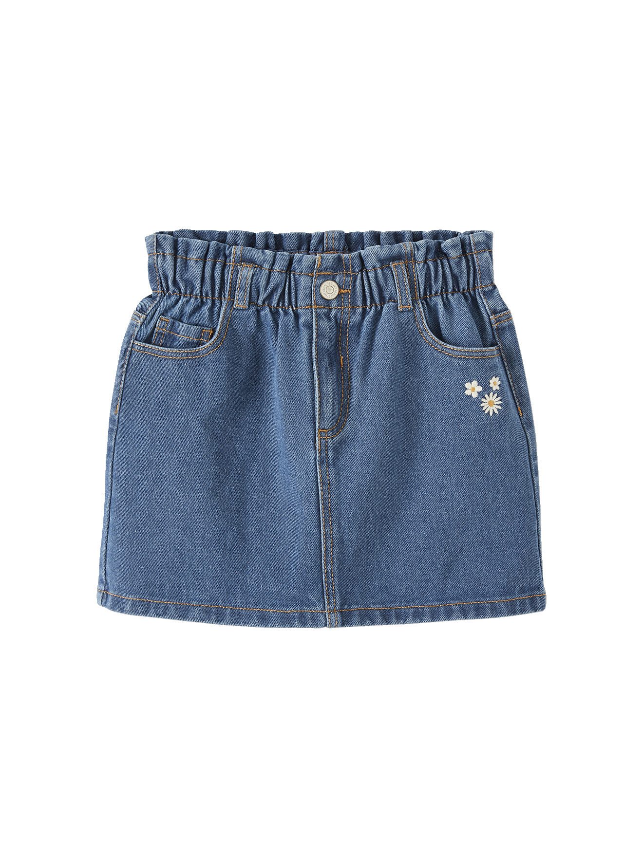 vertbaudet Minirock Mädchen Paperbag-Jeansrock