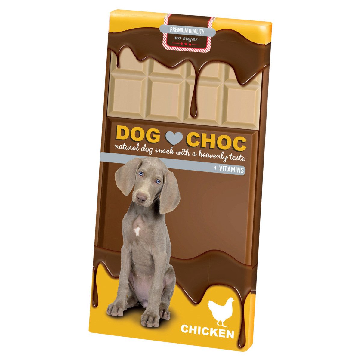 DUVO+ Hundeschokolade Dog Choc Huhn 100 g, Nassfutter für: Hund