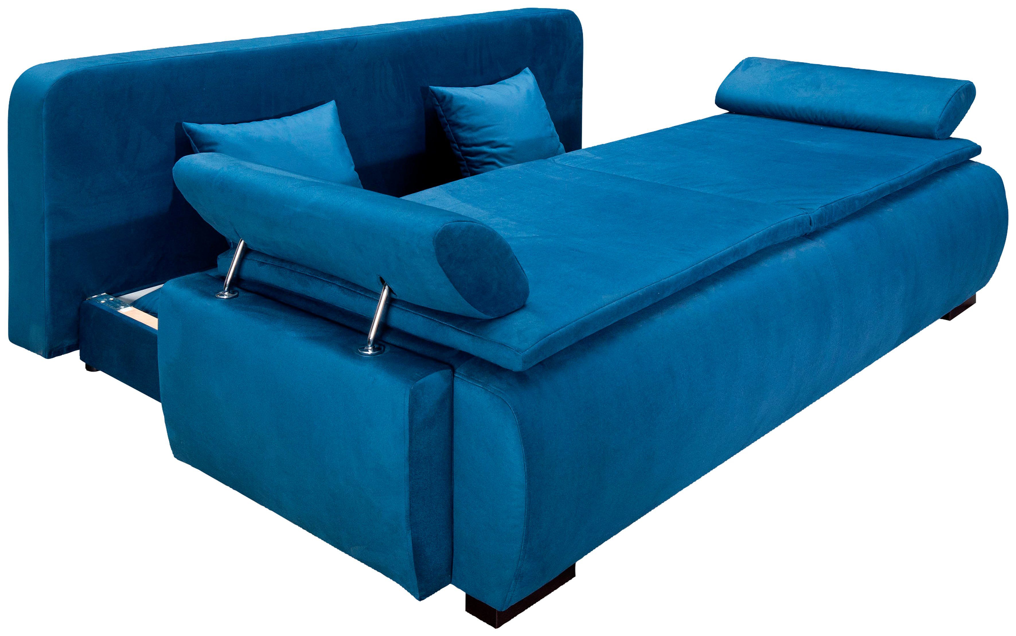 Home affaire Schlafsofa Romeo, mit Boxspringaufbau, Bettfunktion & Bettkasten, Dauerschlafsofa