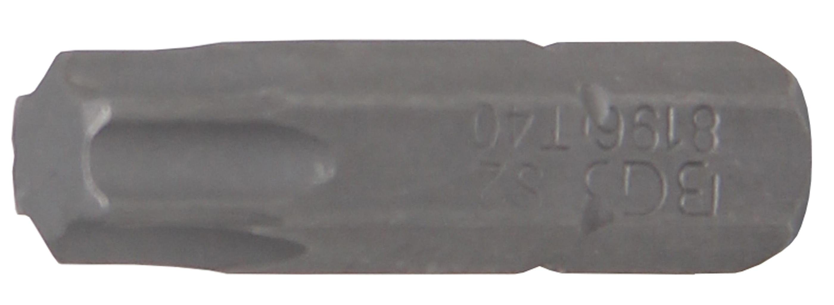 BGS technic Bit-Schraubendreher Bit, Antrieb Außensechskant 6,3 mm (1/4), T-Profil (für Torx) T40