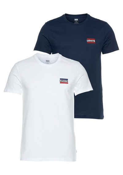 Levi's® T-Shirt (2-tlg., 2er-Pack) mit kleinem Logoprint