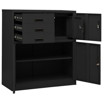 vidaXL Aktenschrank Büroschrank Anthrazit 90x40x102 cm Stahl