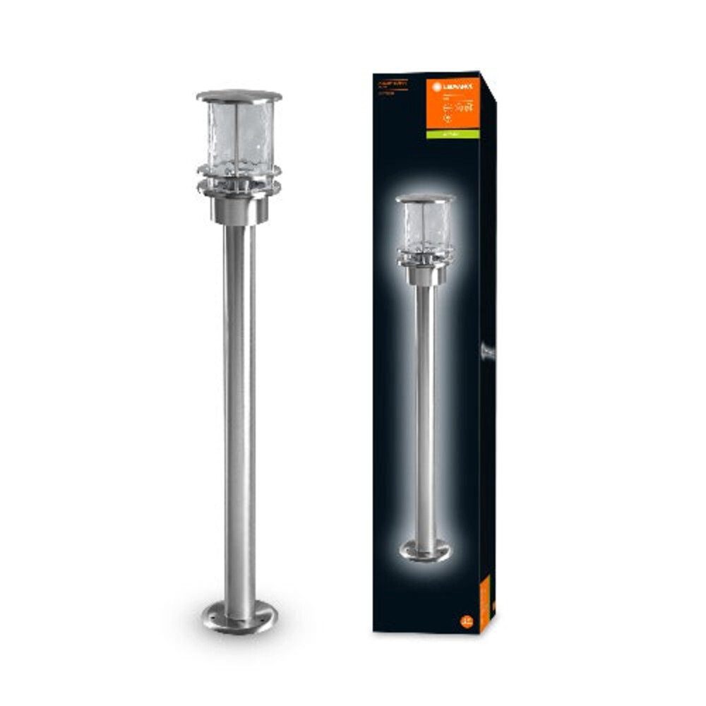 Ledvance Sockelleuchte stainless steel, max. 60W, E27, IP44, wassergeschützt, G, L154mm, wassergeschützt
