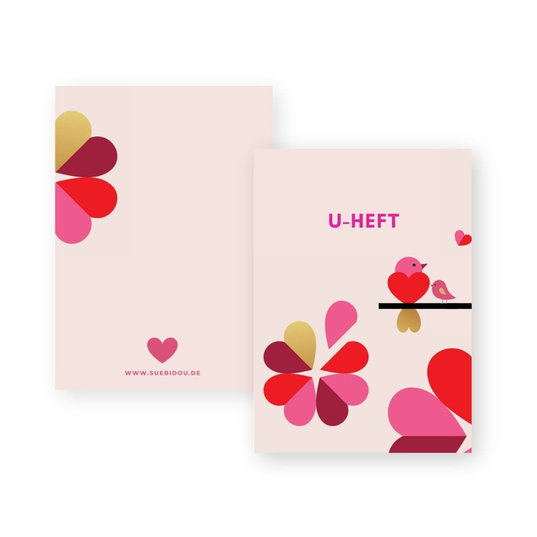 suebidou Mutterpass-Hülle U-Heft Hülle Schutzhülle für Untersuchungsheft Kinder mit Inlaydesign, 3 teilig