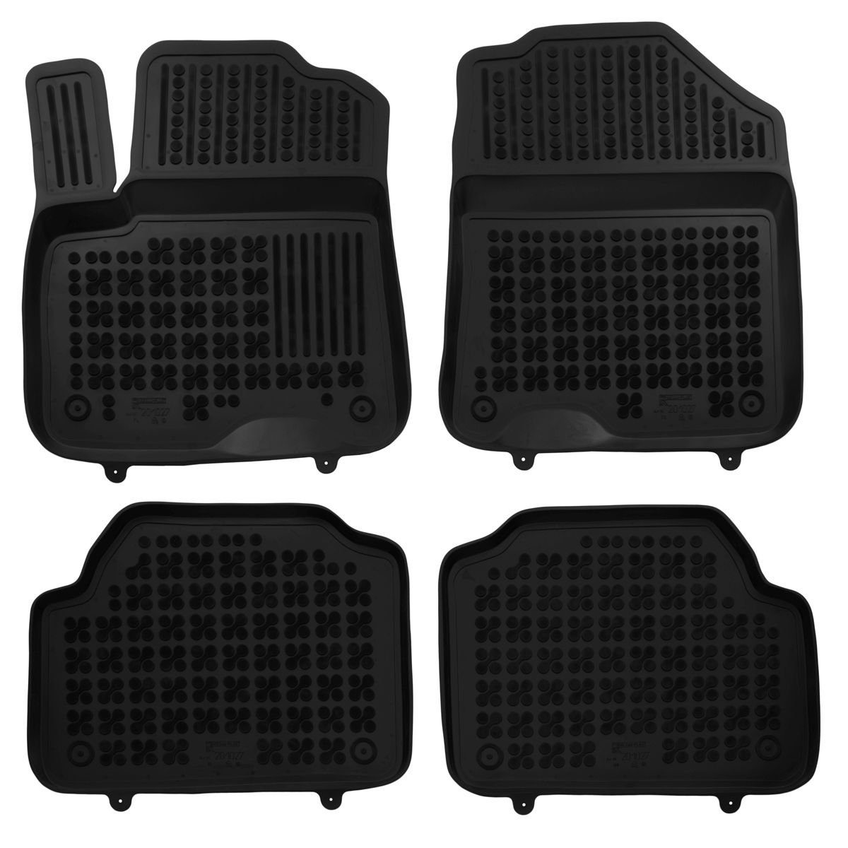 AZUGA Auto-Fußmatten Hohe Gummi-Fußmatten passend für Kia e-Niro ab 6/2019-5/2022 4-tlg., für Kia e-Niro SUV