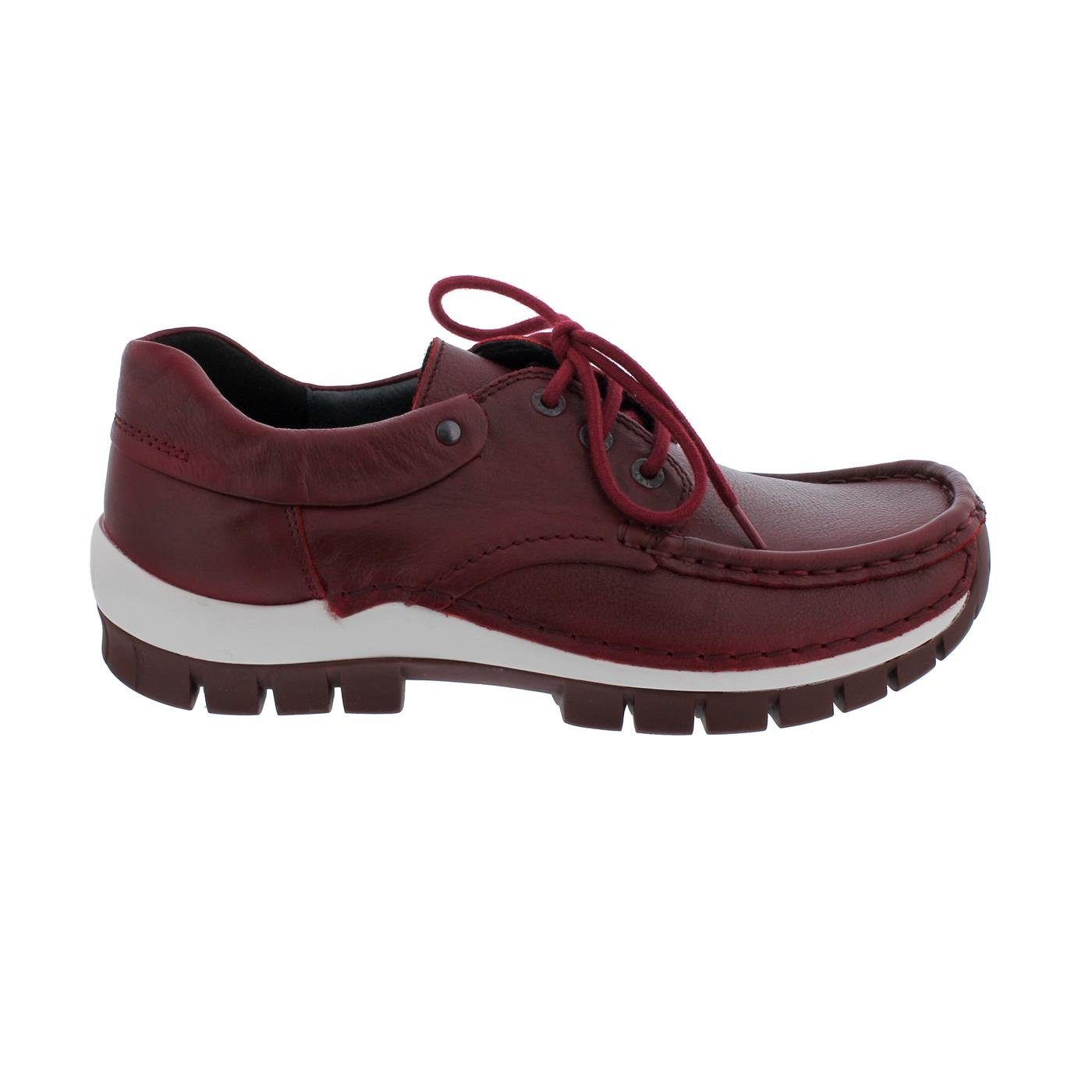 Wolky Fly Winter Halbschuh, Nappa Leather, Dark-Red, 0472624-505 Schnürschuh