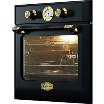 Kaiser Küchengeräte Einbaubackofen EH 6432 BE /5 Jahres Garantie, mit 1-fach-Teleskopauszug, Retro Einbau Backofen Elektro, Autark, 68 L, Drehspieß, 10 Funktionen