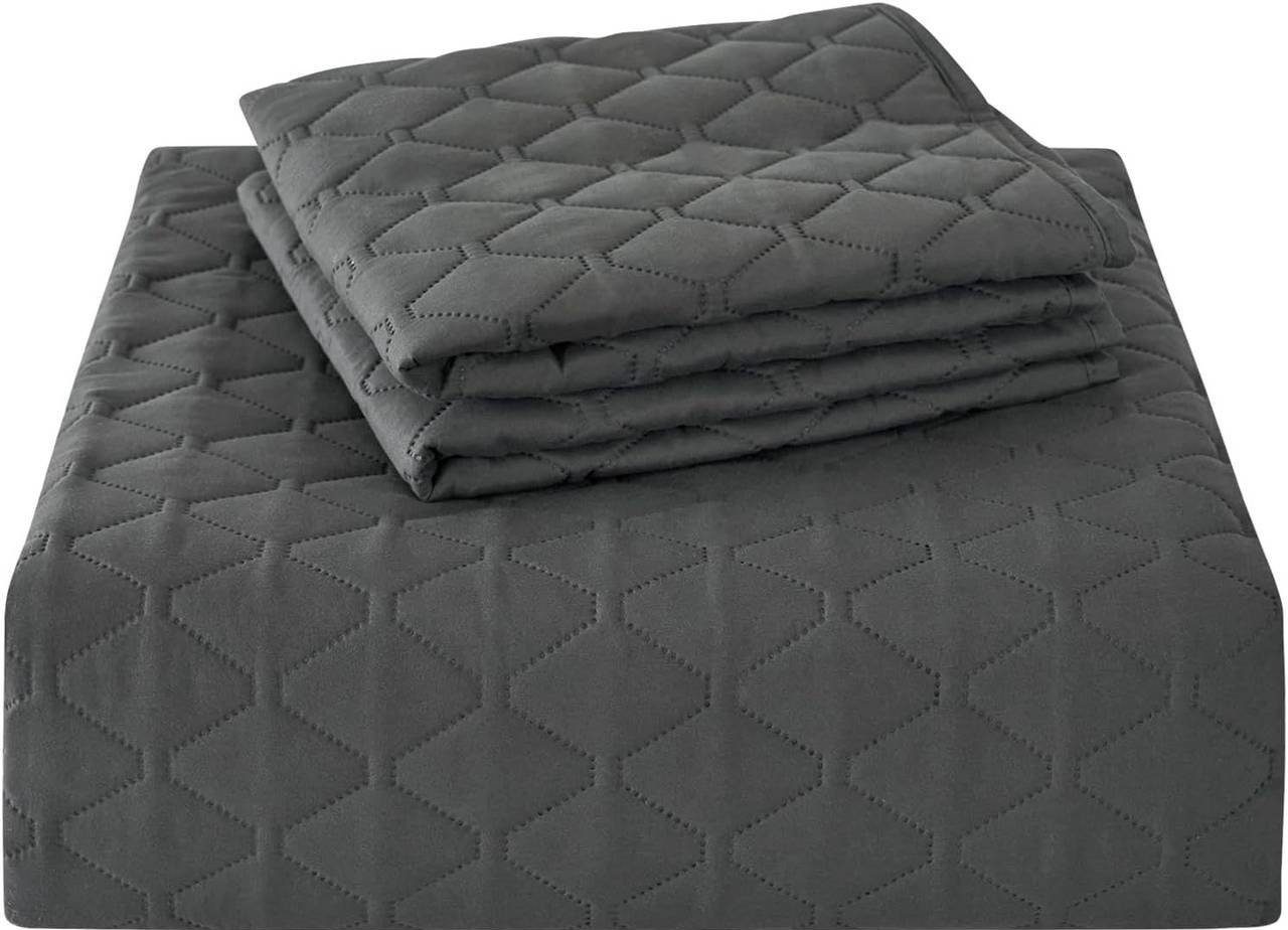 Woltu Tagesdecke, mit 2 Kissenbezügen 50x70cm leichte Überwurfdecke günstig online kaufen