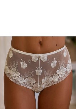 Nuance Panty mit edler Stickereispitze in floraler Optik