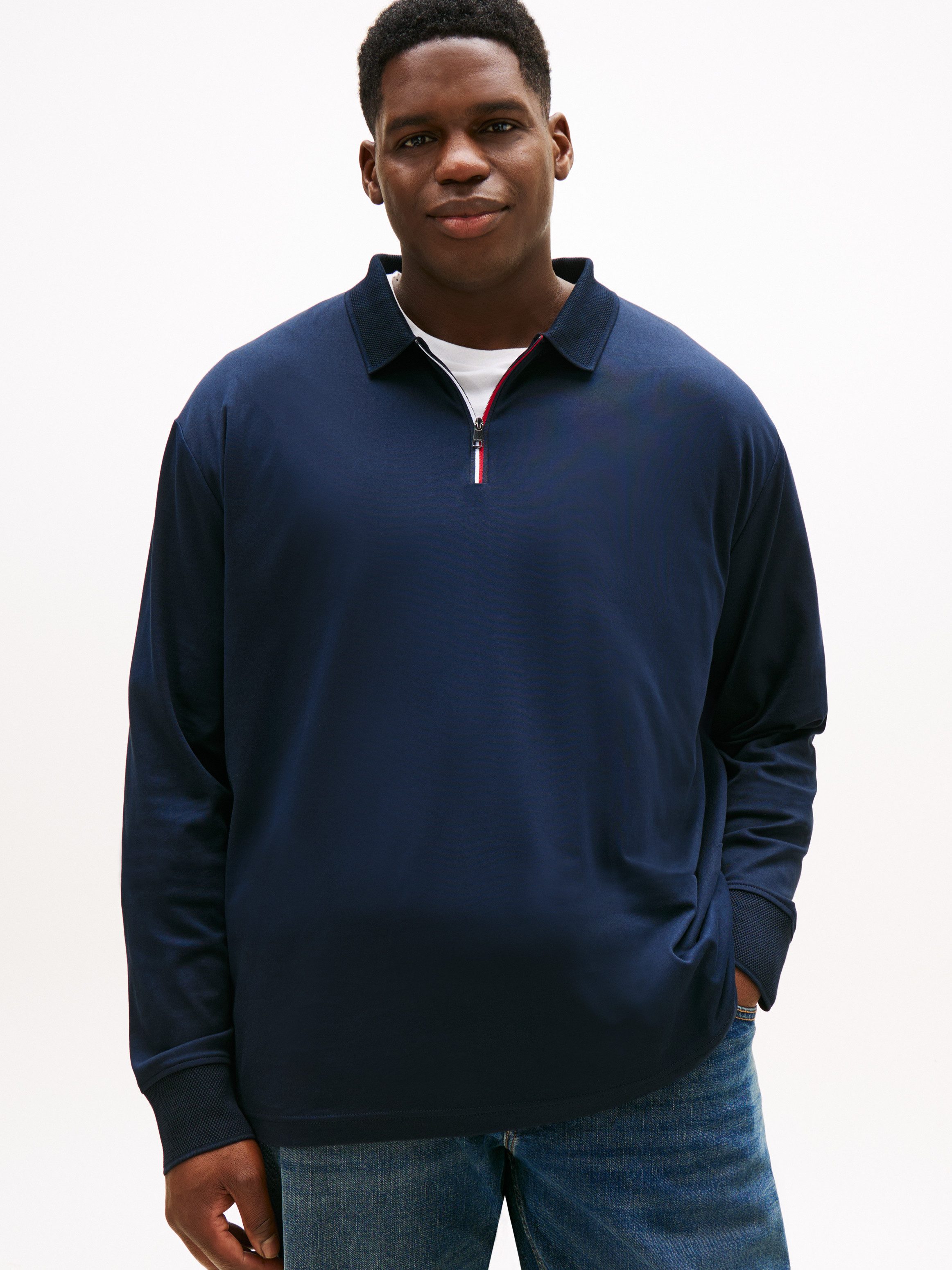 Tommy Hilfiger Big & Tall Langarm-Poloshirt günstig online kaufen