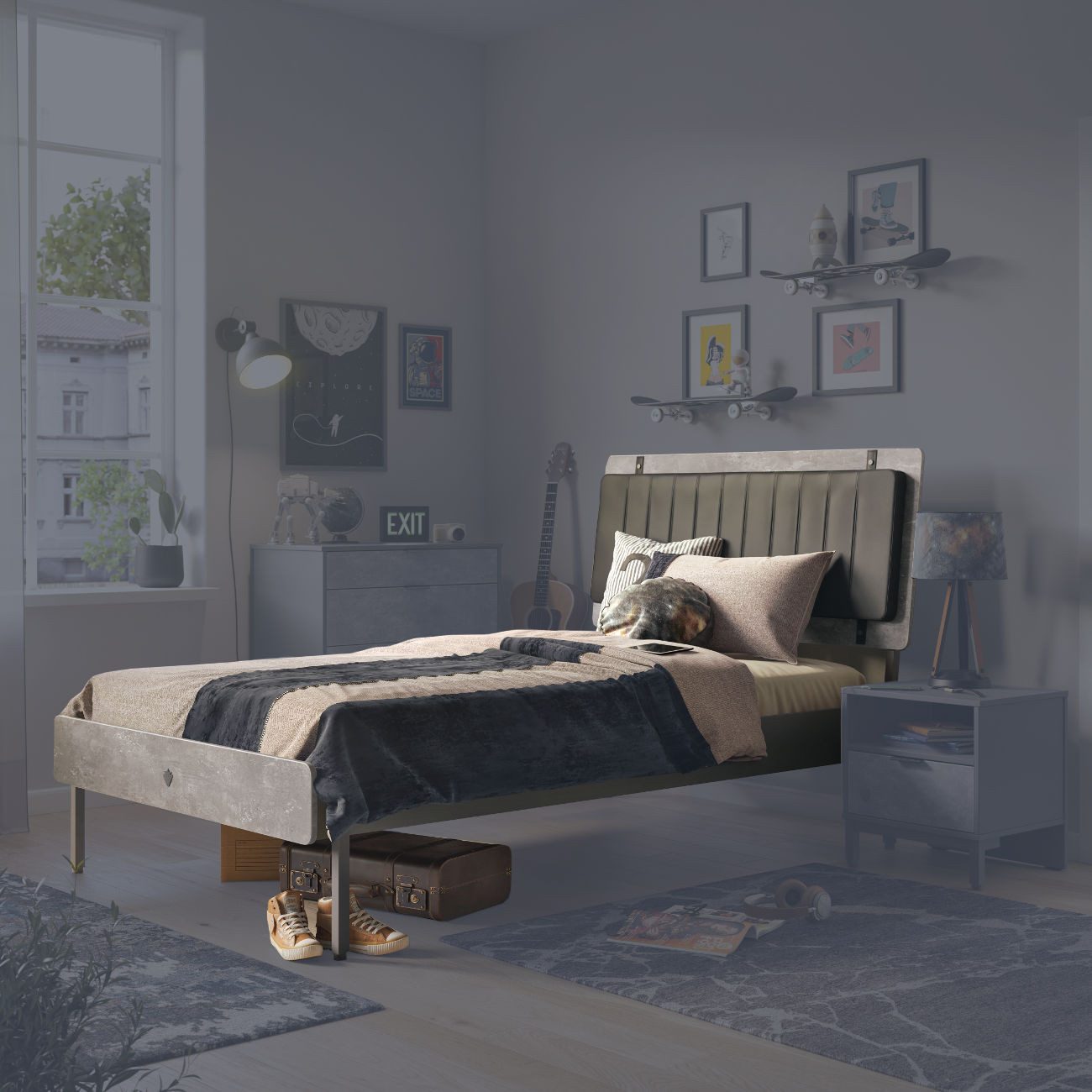 Möbel-Zeit Bett SPACE, 120x200 cm, Optional mit Matratze