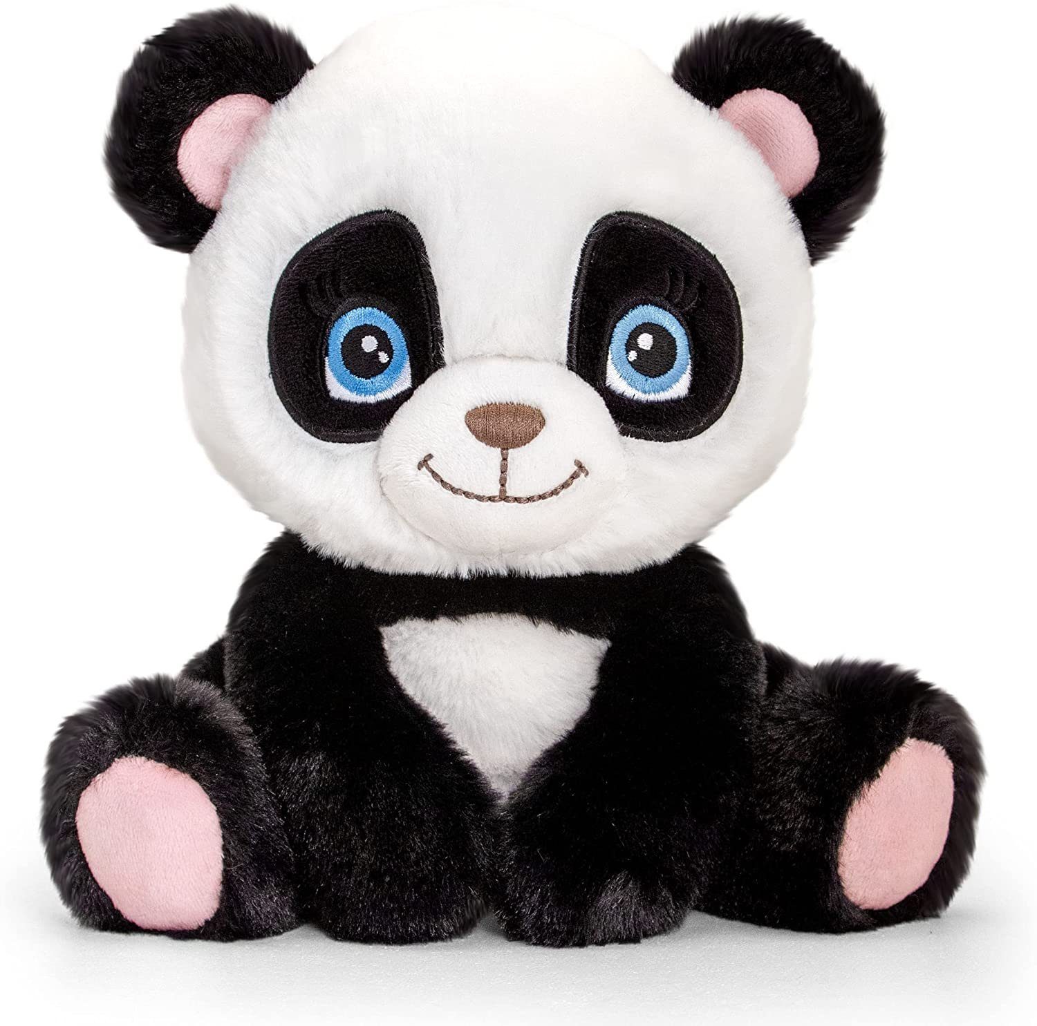 azzesso Kuscheltier Panda (1-St., 25 cm), flauschiges Stofftier, weiß, schwarz, Plüsch
