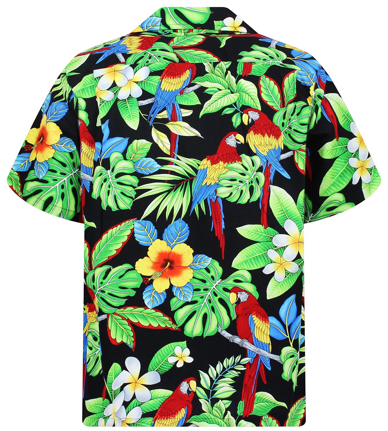 Pacific Legend Hawaiihemd Papagei Neu Original Hawaiihemd mit 100% Kokosnuss-Knöpfen