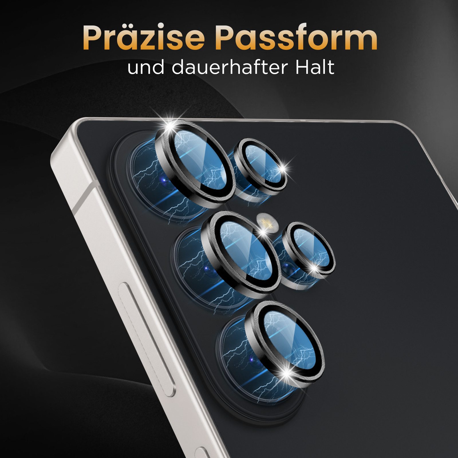 Tec-Expert Kameraschutzglas 9H Kameraglas Set in Schwarz für Samsung Galaxy S26 Ultra für Samsung Galaxy S26 Ultra, Linsenschutzglas Set, 1 Stück, Kameraschutz, – Bild 5 von 5