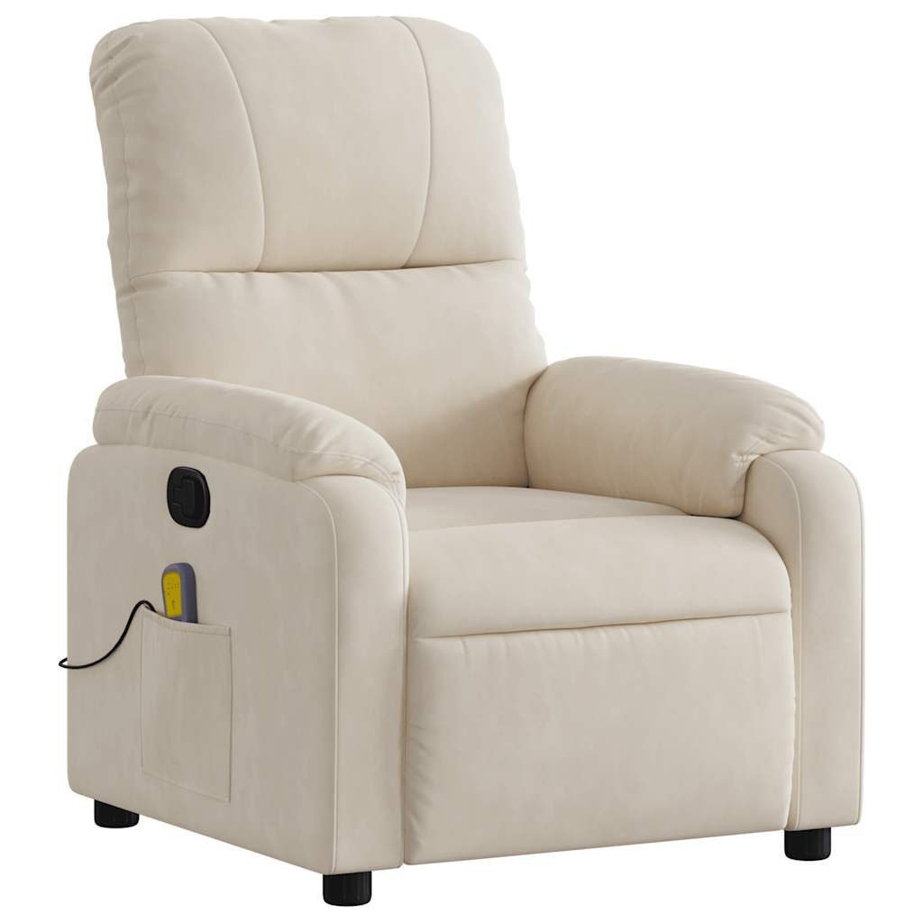 vidaXL Sessel Massagesessel Beige Mikrofasergewebe (1-St) günstig online kaufen