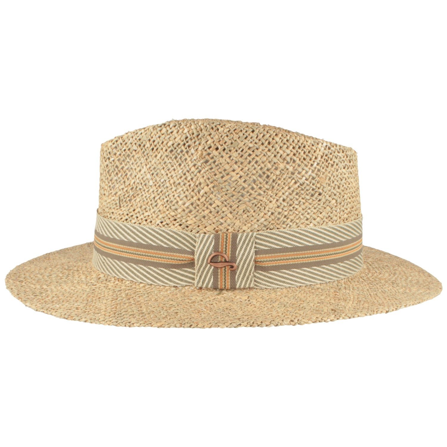 Göttmann Strohhut Luftiger Seegras Traveller mit gestreiftem Band