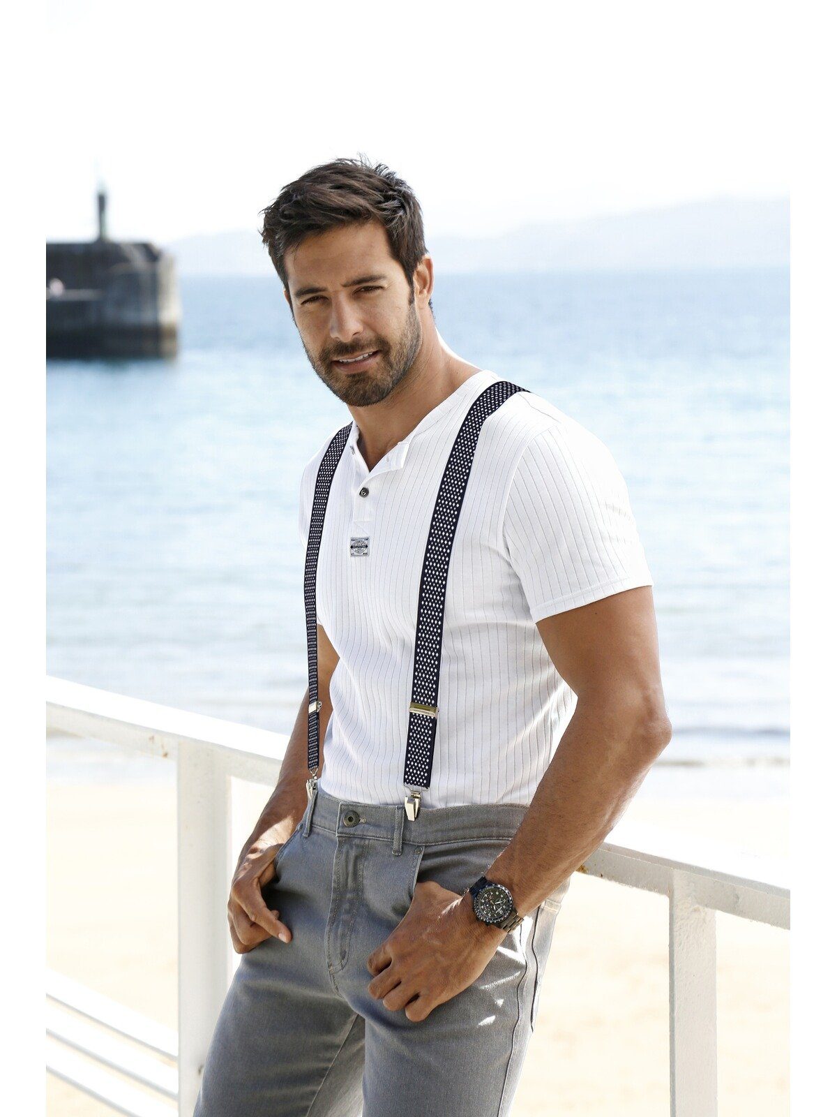 Jan Vanderstorm Hosenträger IBERT in modernem Rautenmuster günstig online kaufen