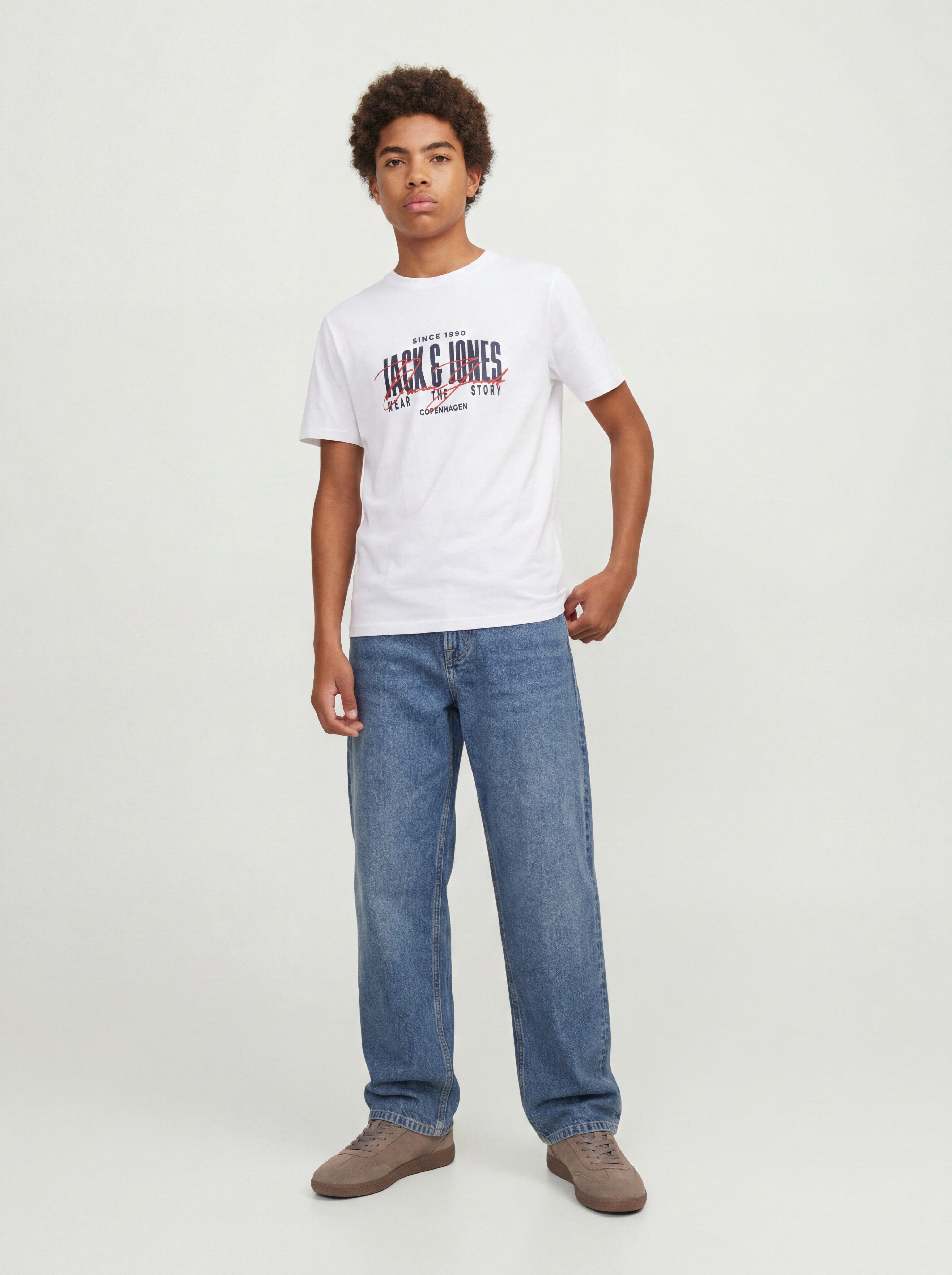 Jack & Jones Junior Rundhalsshirt JJAERO TEE SS CREW NECK JNR Baumwolle, regular fit – Bild 3 von 5