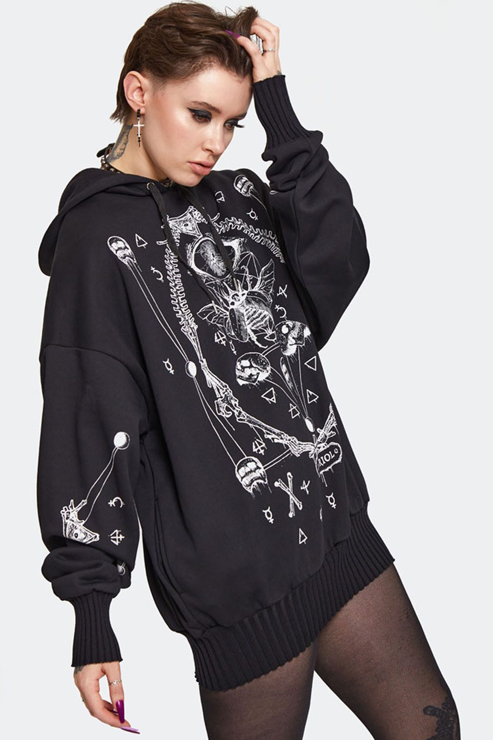 Jawbreaker Hoodie Vitriol Print Oversized Hoodie Gothic Goth Grufti Motte günstig online kaufen