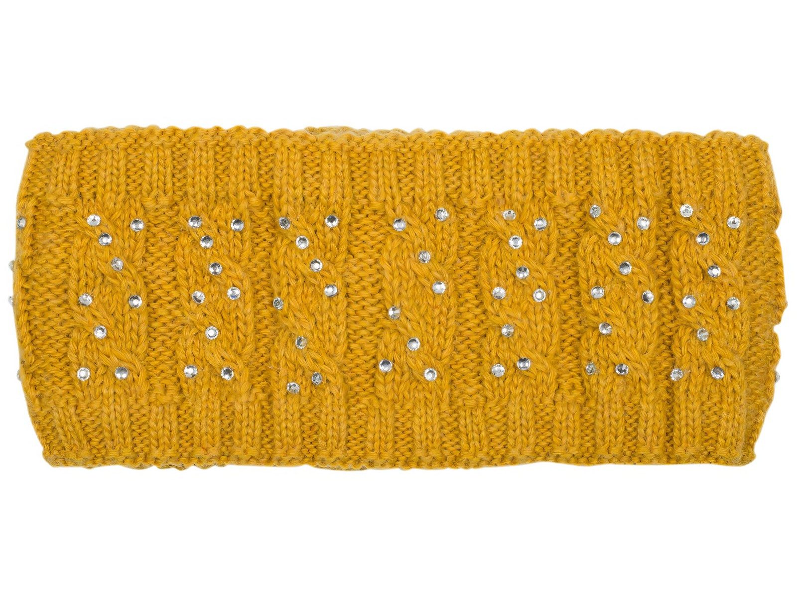 Stirnband Stirnband mit Zopfmuster & Strass