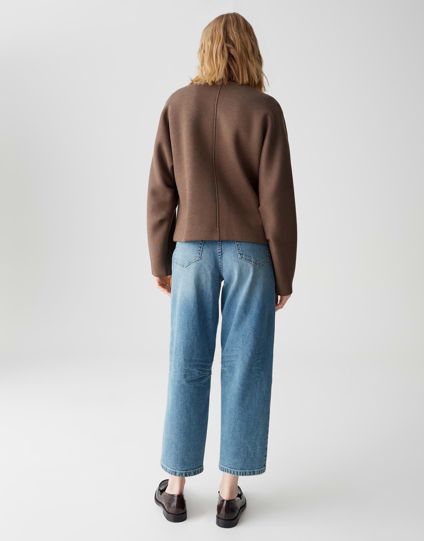OPUS Sweatshirt GILAN weich mit Ballonärmeln lockere Passform, glatter Griff, elastischer Stoff