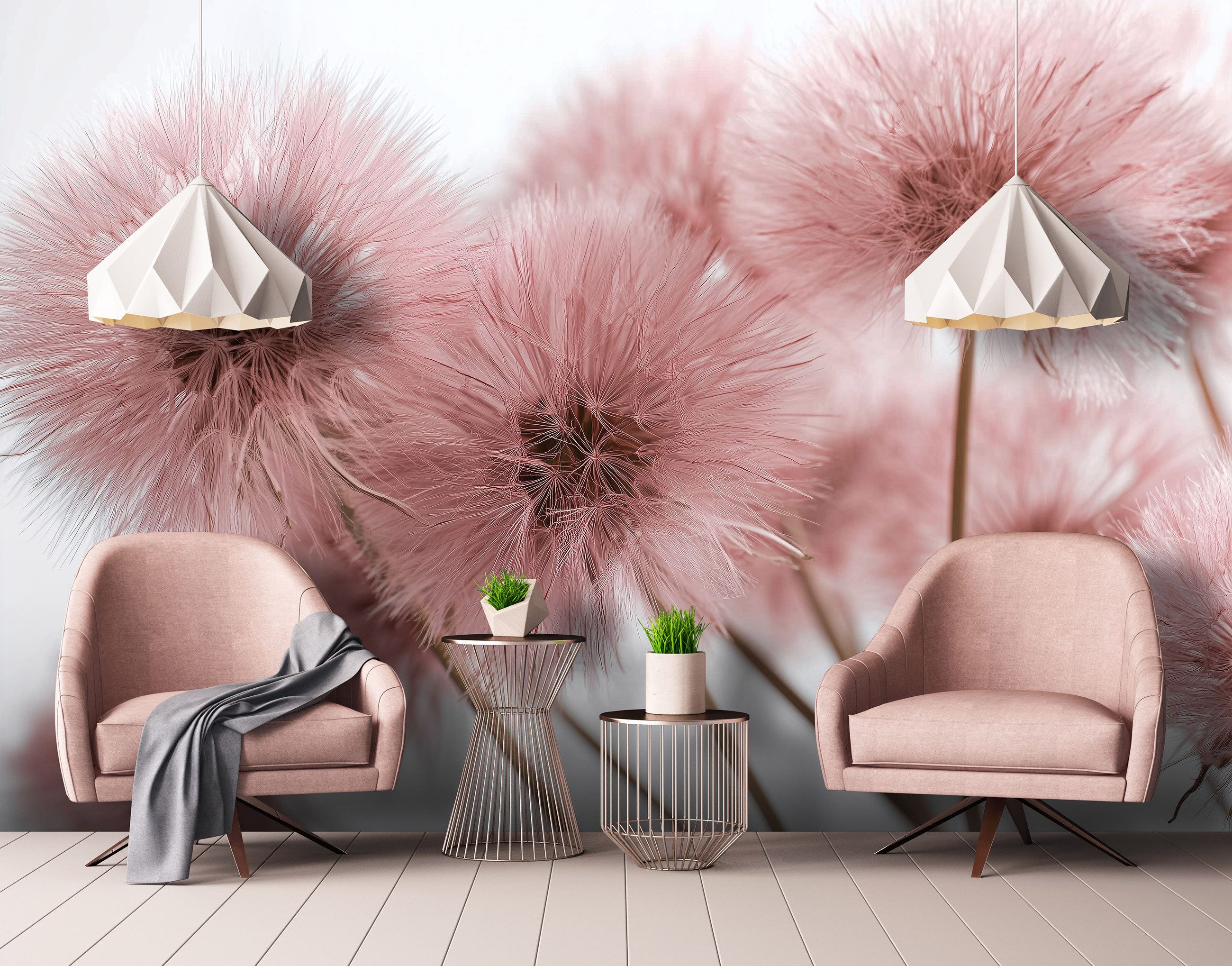 Wallarena Fototapete Löwenzahn Rosa Natur Vlies Tapete Wohnzimmer Schlafzim günstig online kaufen