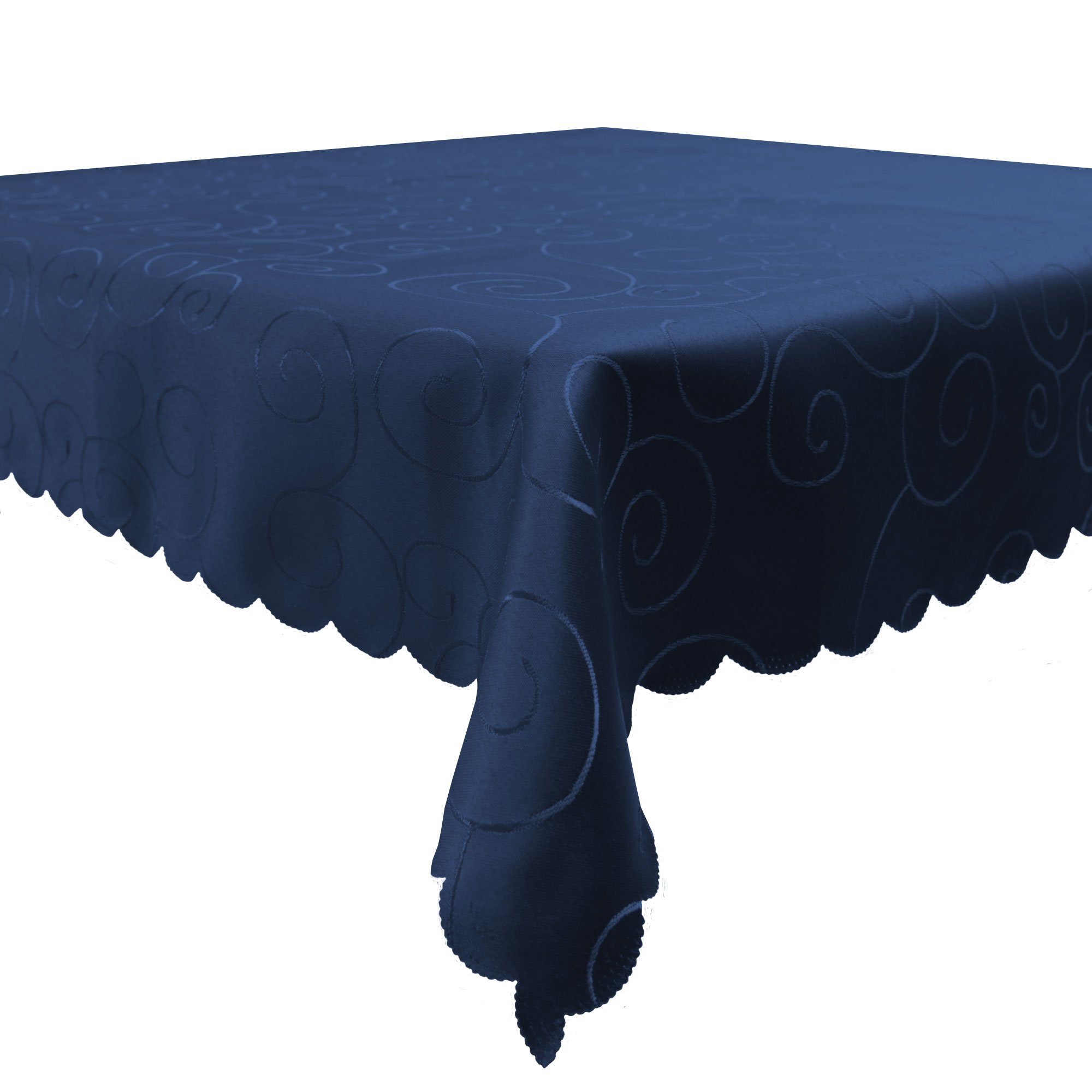 Haus und Deko Tischdecke Tischdecke Damast Ornamente eckig Circle Struktur bügelfrei pflegeleic (1-tlg) – Bild 2 von 5
